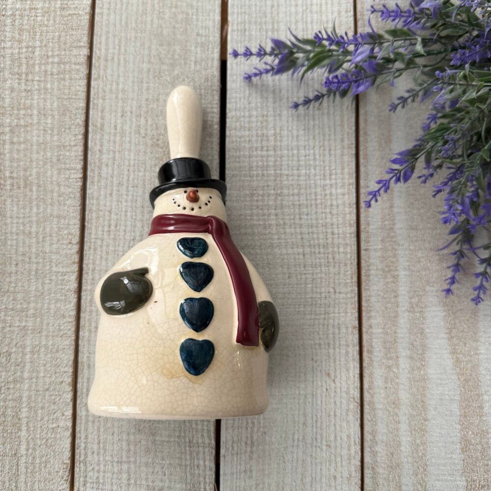 Russ Winters Countru Home Ceramic Snowman Bell